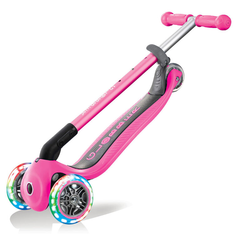 Primo Foldable Light-Up Scooter - Deep Pink