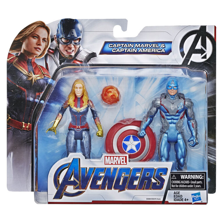Marvel Avengers: Endgame Captain America and Captain Marvel 2-pack
