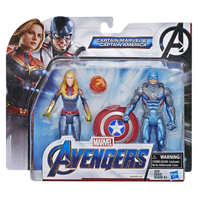 Marvel Avengers : Phase finale Duo de Capitaine America et Capitaine Marvel.