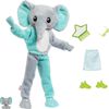 Barbie Cutie Reveal Chelsea Doll and Accessories, Jungle Series, Elephant-Themed Small Doll Set