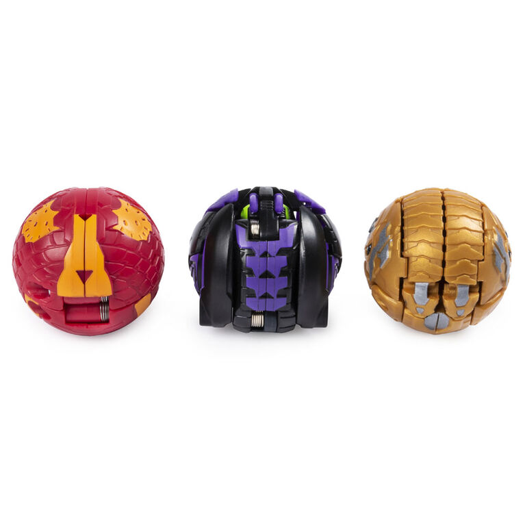 Bakugan, Starter Pack 3 personnages, Darkus Mantonoid, Créatures transformables à collectionner.
