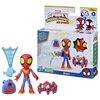Marvel Spidey et ses Amis Extraordinaires Web-Spinners, figurine Spidey avec accessoires et toile rotative