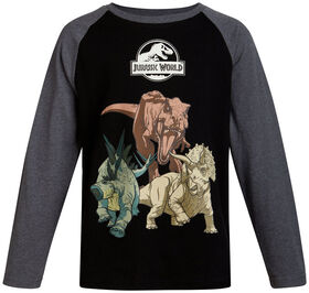 Jurassic World - t-shirt à manches longues - Jurassic / noir / 4T