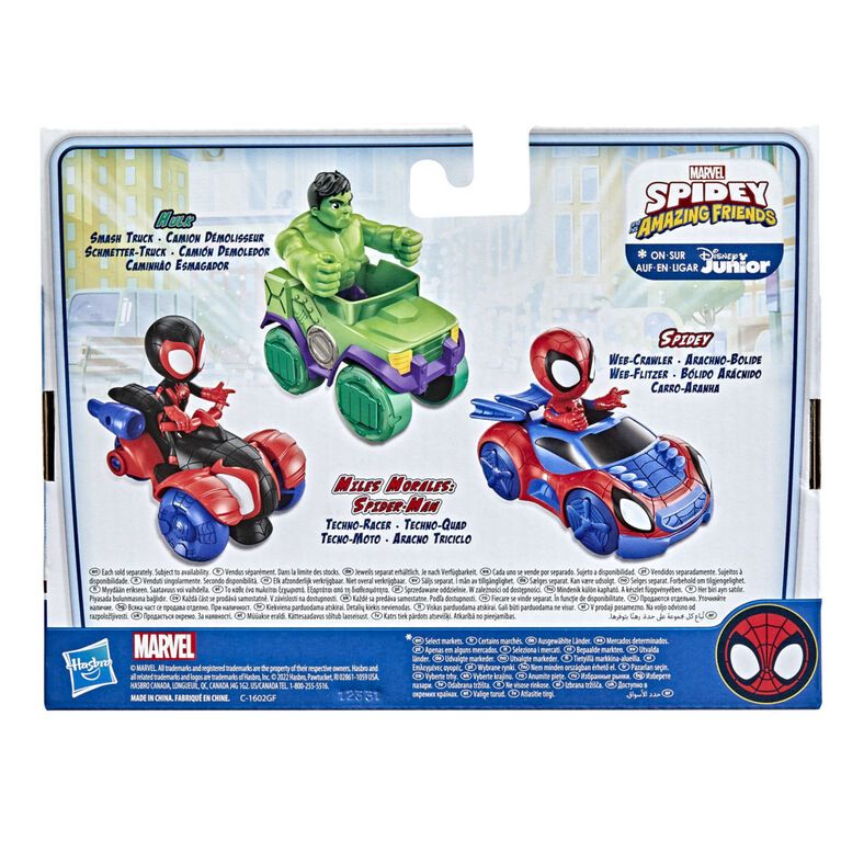 Marvel Spidey and His Amazing Friends Hulk Action Figure and Smash Truck Vehicle