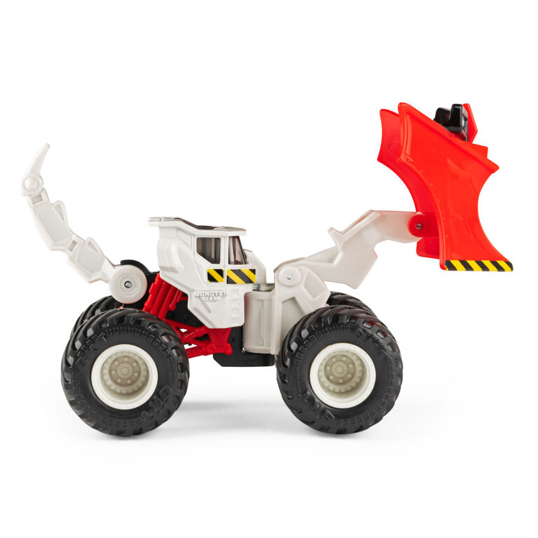 Monster Jam, Monster truck Dugg Dirt Squad Excavator officiel avec pi&egrave;ces mobiles, v&eacute;hicule en m&eacute;tal moul&eacute; &agrave; l'&eacute;chelle 1:64