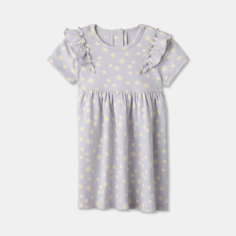 Short Sleeve Ruffle Dress
