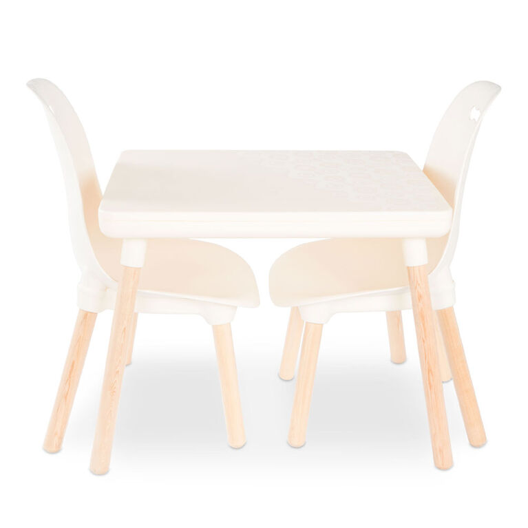 B. toys - Kid Century Modern: Table and Chair Set - Ivory