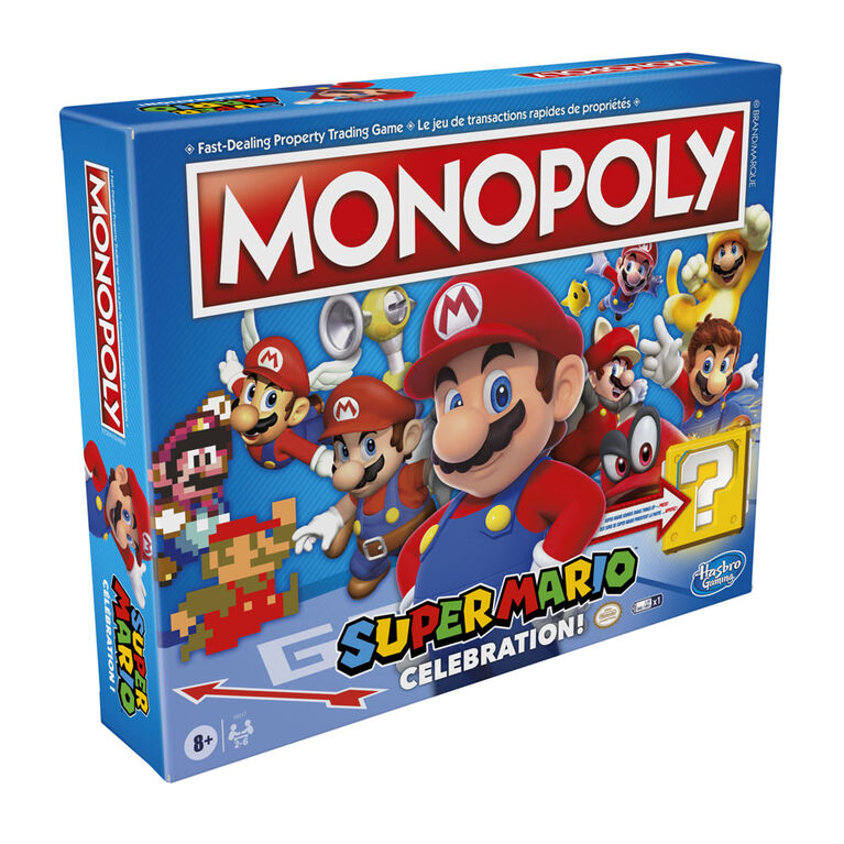 Monopoly Super Mario Celebration Edition Board Game for Super Mario Fans, With Video Game Sound Effects