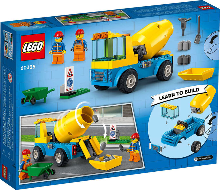 LEGO City Le camion malaxeur 60325 Ensemble de construction (85 pièces)