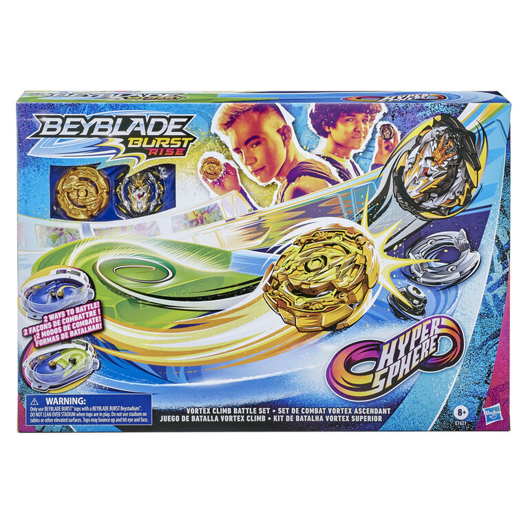 Beyblade Burst Rise Hypersphere Vortex Climb Battle Set - Complete with Beystadium, 2 Battling Top Toys and 2 Launchers