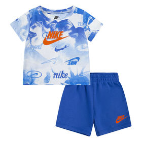 Nike T-shirt and Short Set - Blue - Size 4T