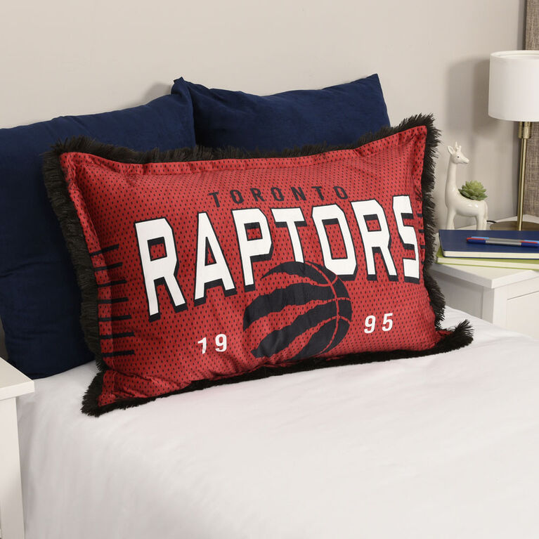 Oreiller géant en fourrure funky pour enfants NBA Toronto Raptors, 20 po x 30 po