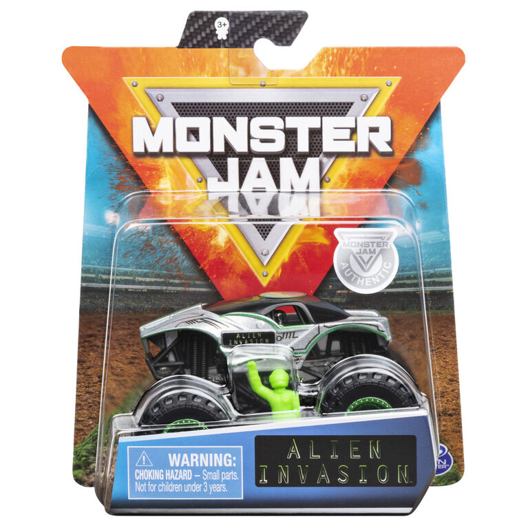 Monster Jam, Official Alien Invasion Monster Truck, Die-Cast Vehicle, Legacy Trucks Series, 1:64 Scale