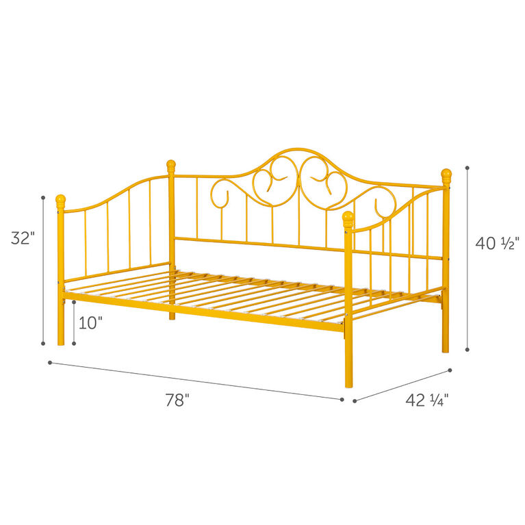 Balka Twin Daybed w/Metal Slats Yellow