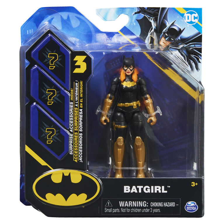DC Comics, 4-inch Batgirl Action Figure with 3 Mystery Accessories