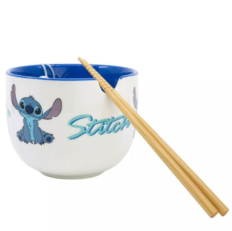 Stitch Ramen Bowl With Chopsticks