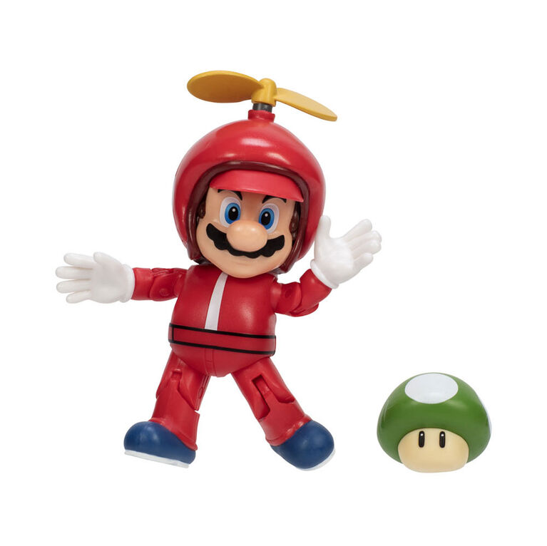 Figurine Nintendo de 4 pouces - Mario Hélice avec champignon vert