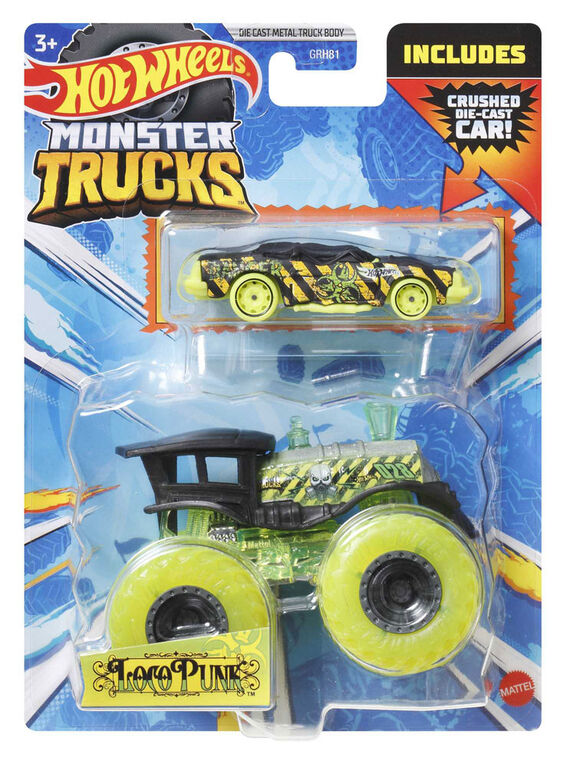 Camion Monster Trucks ​Hot Wheels, v&eacute;hicule &agrave; l'&eacute;chelle&nbsp;1:64