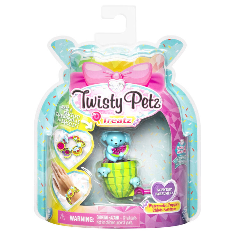 Twisty Petz Treatz, Watermelon Puppies Scented Stackable Collectible Bracelet