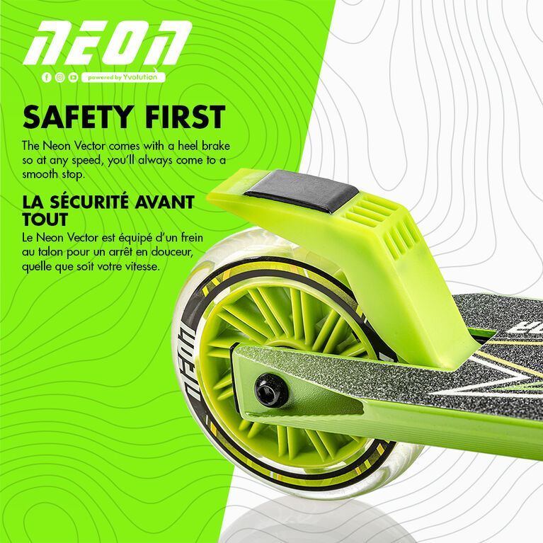 Yvolution Neon Vector Trottinette à 2 roues - Verte