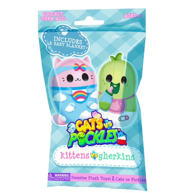 Kittens vs Gherkins - sac mystère - Contient 1 paire de peluches de 3" remplies de haricots !