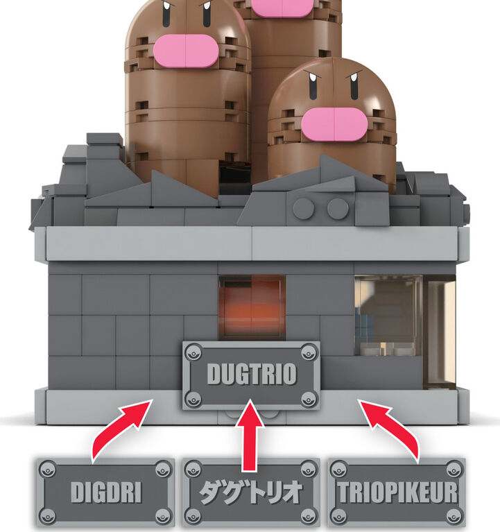 MEGA Pokémon Mini Motion Dugtrio Building Toy Kit (343 Pieces)