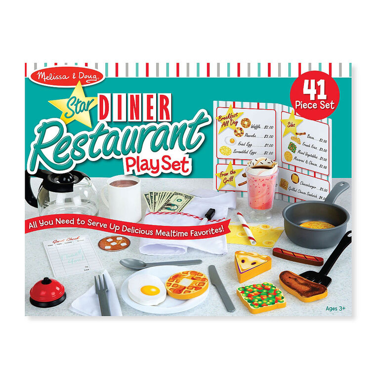 Melissa & Doug - Star Diner Restaurant Play Set - les motifs peuvent varier