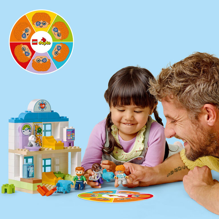 LEGO DUPLO Town First Time Visit with the Doctor Office Building Toy - Playset for Preschool Kids - 10449