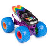 Monster Jam, Official Racing Stripes Vs. Rainbow Blast Die-Cast Monster Trucks, 1:64 Scale