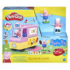 Play-Doh Peppa's Ice Cream Playset with Ice Cream Truck, Peppa and George Figures, and 5 Non-Toxic Modeling Compound Cans