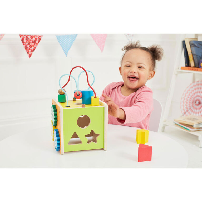 Early Learning Centre Wooden Activity Cube - English Edition - R Exclusive