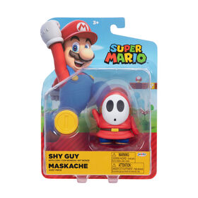 Figurine Super Mario de 4 pouces - Homme timide avec pi&egrave;ce de monnaie&nbsp;