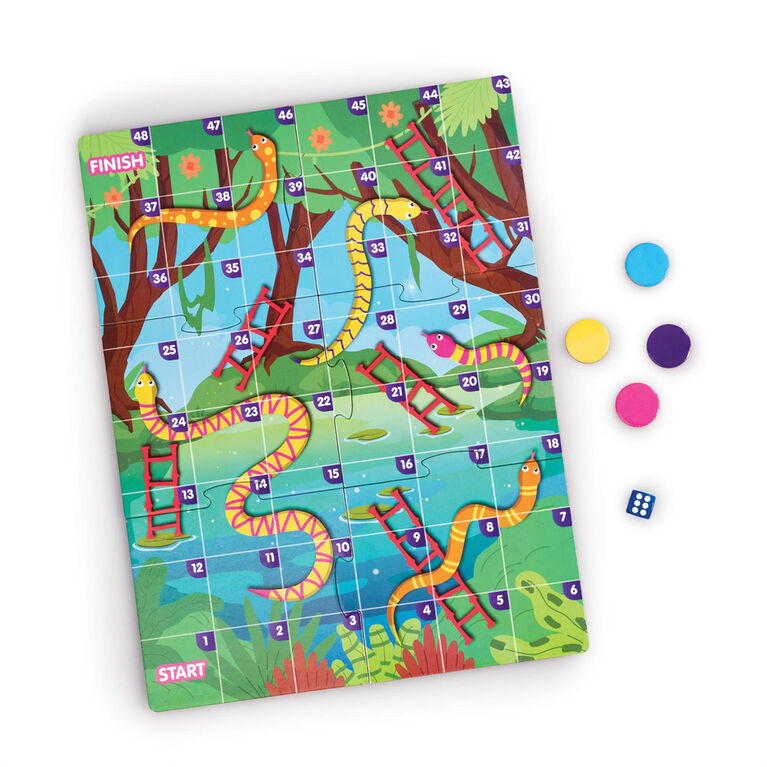 EX-AD-SNAKES & LADDERS MINI CARD GAME