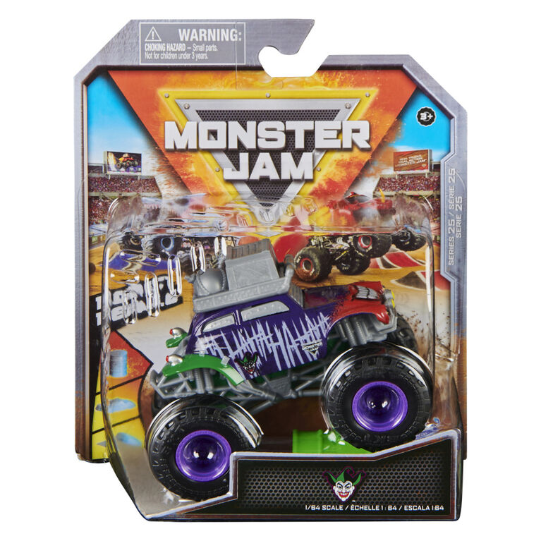 Monster Jam, Official Joker Monster Truck, Die-Cast Vehicle, 1:64 Scale
