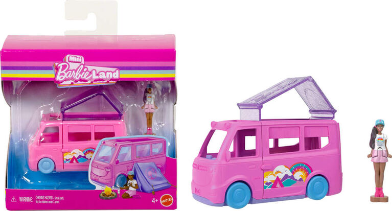 Barbie Mini Barbie Land Collectible Playsets with 1.5-Inch Doll and Interactive Play Areas for Storytelling Fun