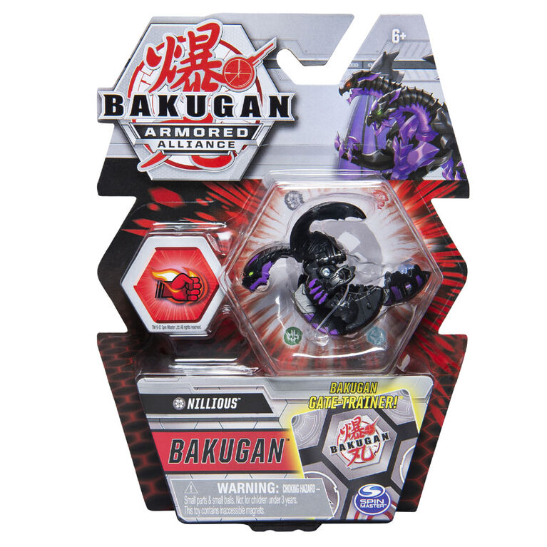 Bakugan, Nillious, 2-inch Tall Armored Alliance Collectible Action Figure and Trading Card