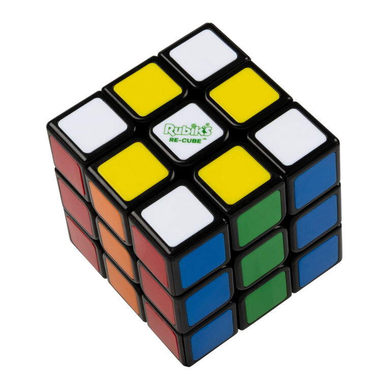 Rubik's Re-Cube, The Original 3x3 Cube Made with 100% Recycled Plastic 3D Puzzle Fidget Cube Stress Relief Travel Game