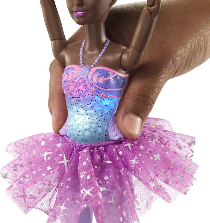 Barbie Dreamtopia Twinkle Lights Ballerina Doll, Brunette with Light-Up Feature, Tiara and Tutu