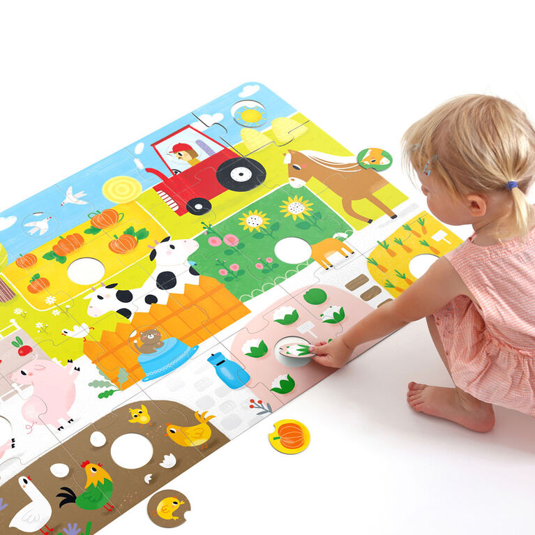 Banana Panda Suuuper Size Farm Match Fun Puzzle (34 Pieces) - English Edition - R Exclusive