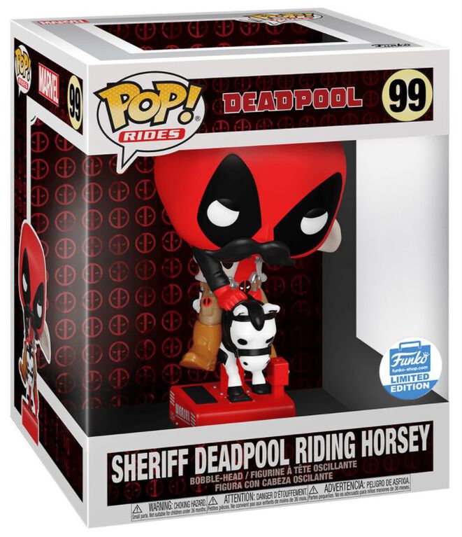 Funko POP! Rides Marvel: Sheriff Deadpool Riding Horsey - R Exclusive