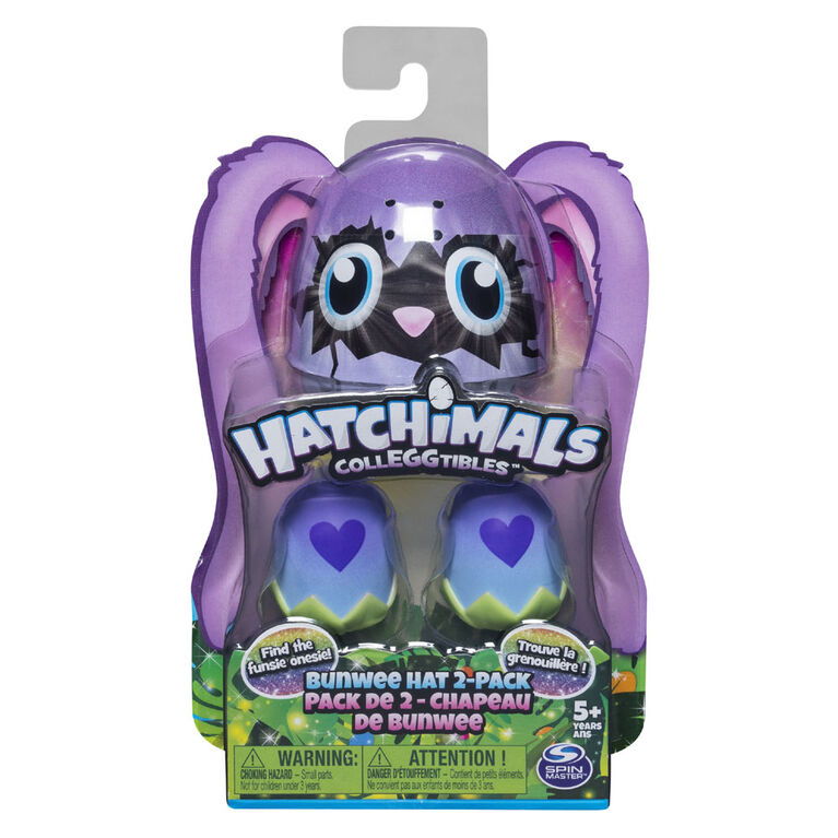 Hatchimals CollEGGtibles, Bunwee Hat 2 Pack with Season 5 Hatchimals (Styles May Vary)