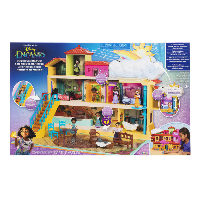 Disney Encanto Magical Madrigal House Playset with Mirabel Doll & 14  Accessories - Features Lights, Sounds & Music!