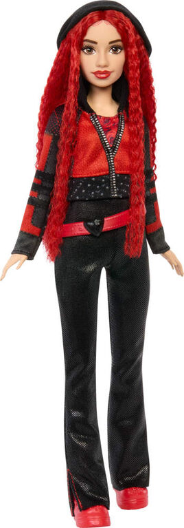 Disney Descendants: The Rise of Red Poupée Red chantante, avec vêtements et accessoires inspirés du film, chante " Seeing Red "