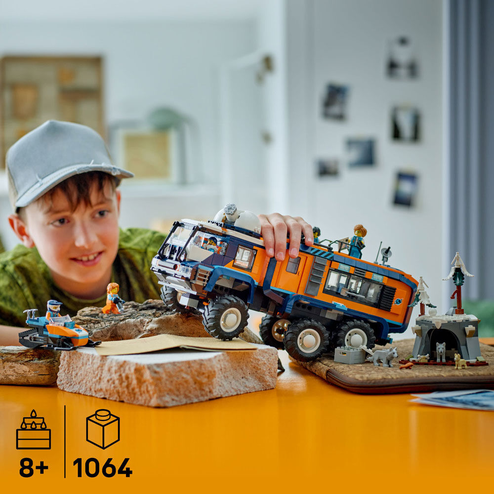 LEGO City Arctic Explorer Science Lab Truck Building Toy for Kids, Boys & Girls, Ages 8+ - 60471