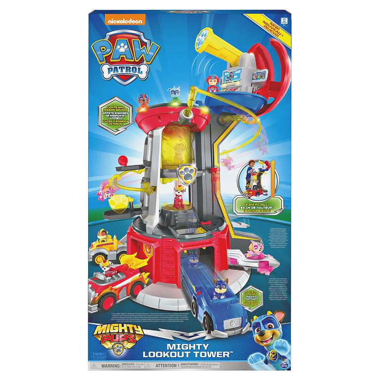 Paw Patrol Mighty Pups Super Paws Mighty Lookout Tower Tour De