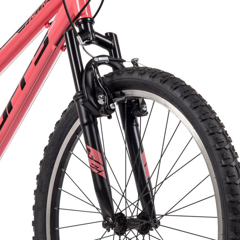 Huffy Incline 24-inch Women's 18-speed Mountain Bike with Front Suspension, Coral - R Exclusive