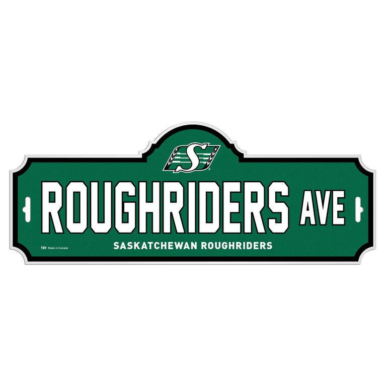 CFL Saskatchewan Roughriders street sign