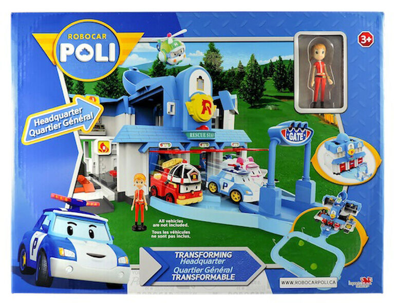 Robocar Poli - Ensemble de jeu Quartier général transformable