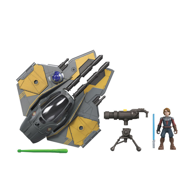 Star Wars Mission Fleet Stellar Class Anakin Skywalker Jedi Starfighter 2.5-Inch-Scale Figure and Vehicle