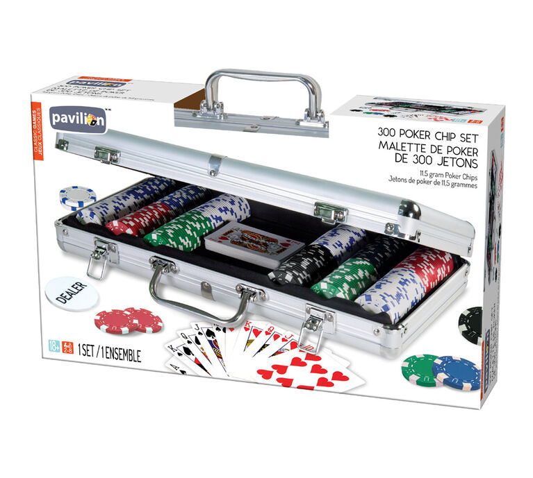 Pavilion Jeux Classiques - Malette de poker de 300 jetons